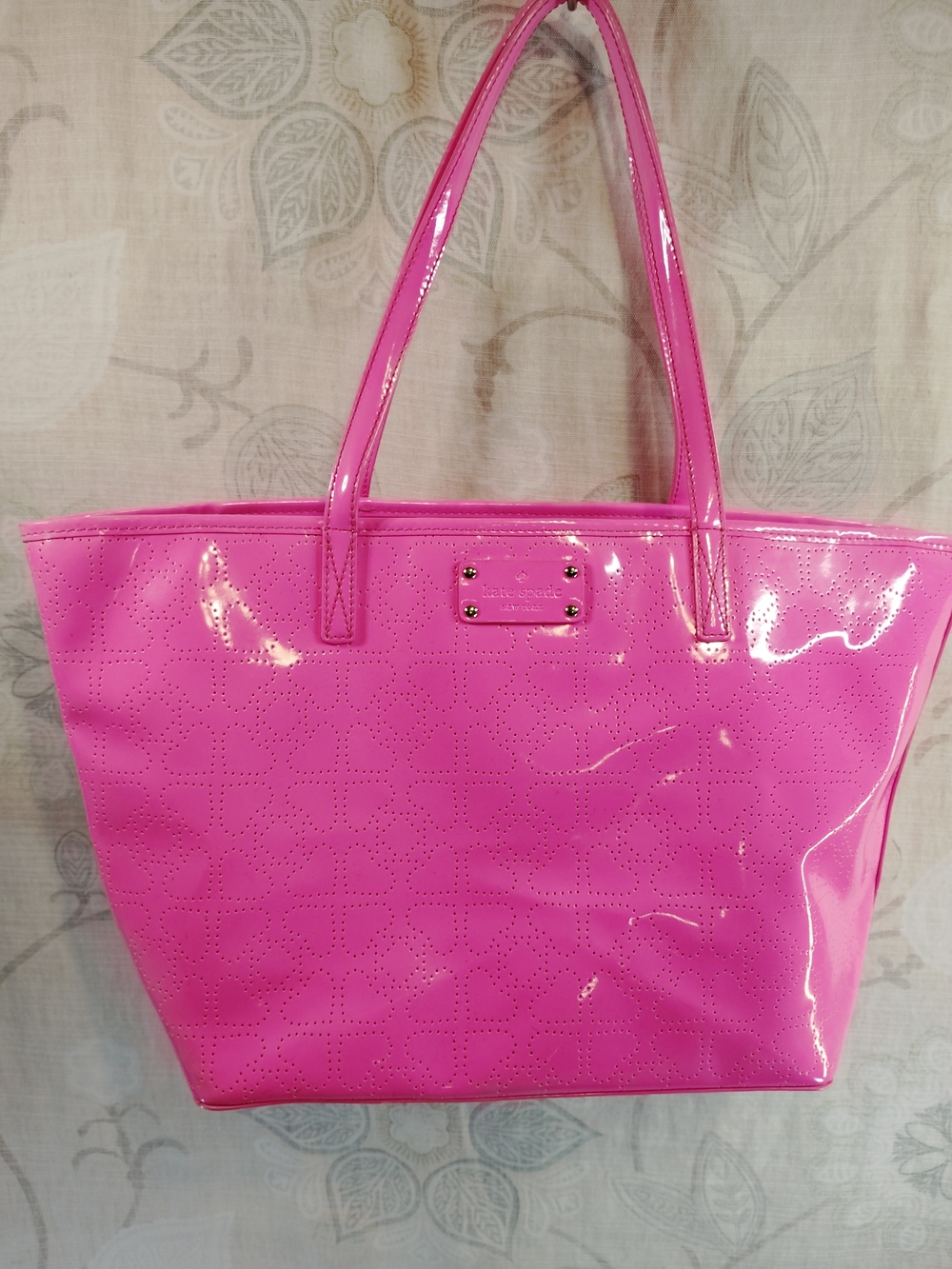 kate spade Hot Pink Patent Tote Shoulder Bag - Picture 2 of 7